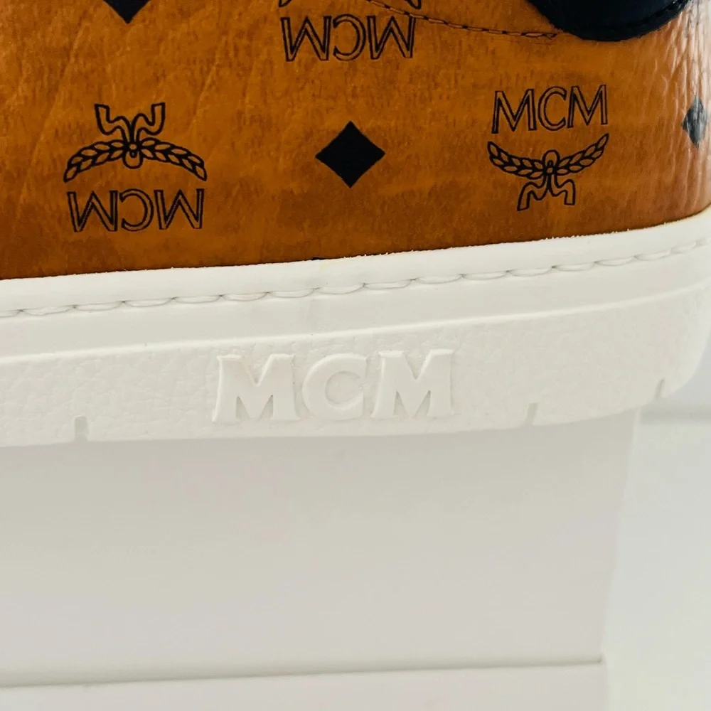 NWOB MCM women's sneakers in luggage tan 38